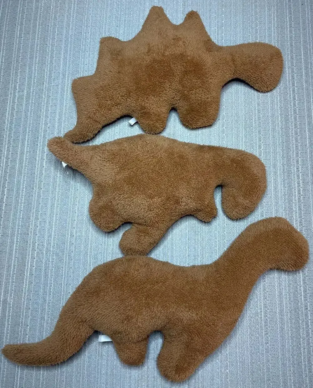 Dinosaur Nugget Style Plush Pillows, Set of 3